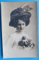 Preview: AK Frau mit Hut / 1910-1930 / Hutmode, Kleid