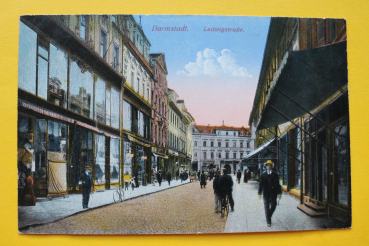 AK Darmstadt / Ludwigstraße - Strassenansicht - Geschäfte - Architektur / 1910-1920