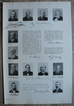 Blatt / Deutsche Wirtschaft / Friedrich + Georg Siemens, Julius va der Zypen, Earl Spindler, u.a. / 1890-1900