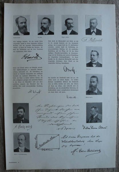 Blatt / Deutsche Wirtschaft / Hriedrich v Hesner-Alteneck, Julius Greve, Gisbert Kapp, u.a. / 1890-1900